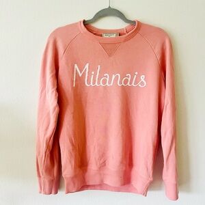 MAISON KITSUNÉ Pink 'Milanais' Crewneck Sweatshirt